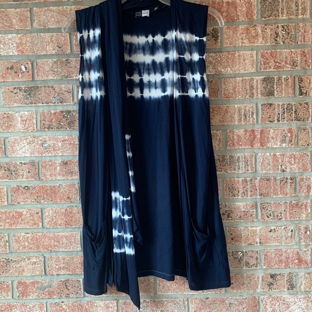Saks Fifth Ave light open vest.